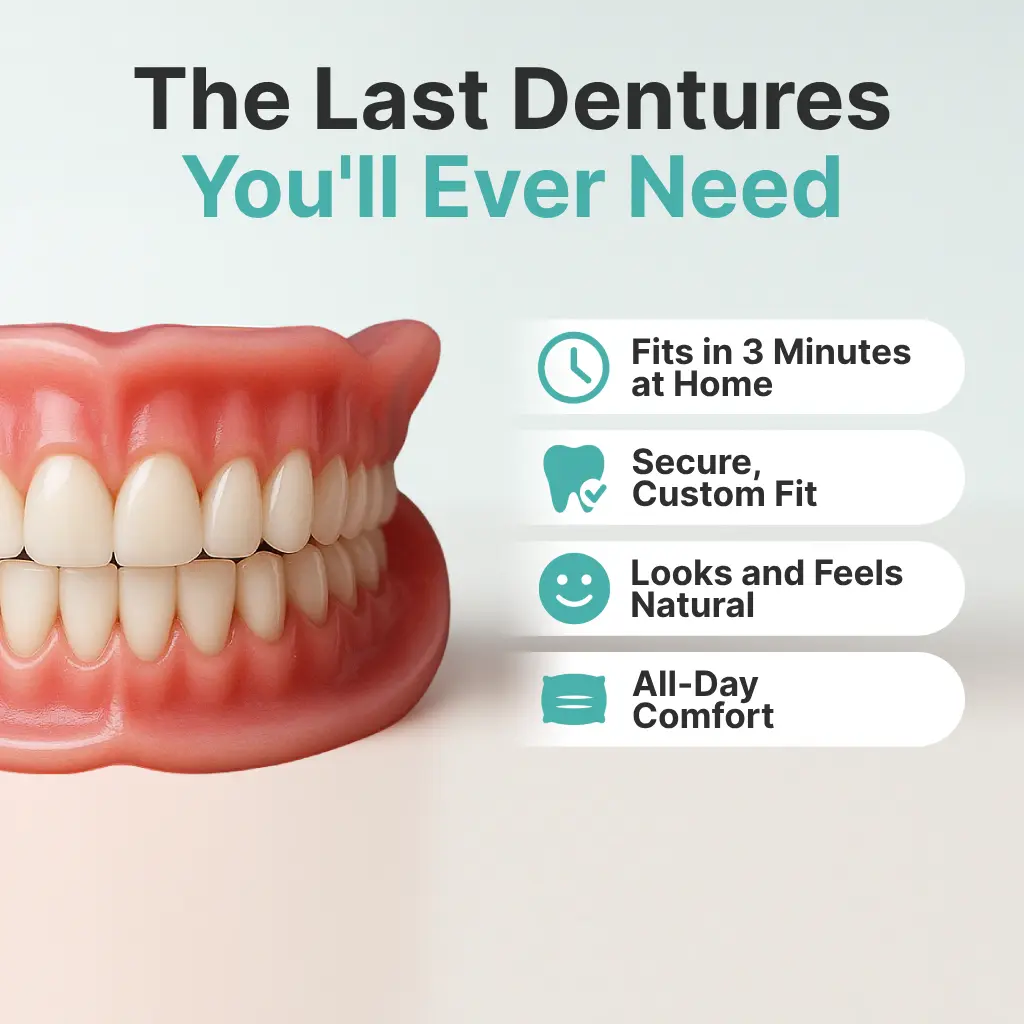 ⏰ Today Only: Up to 70% Off! 🦷 Fomonest™ Professional Full Dentures with Powerful Suction ✅