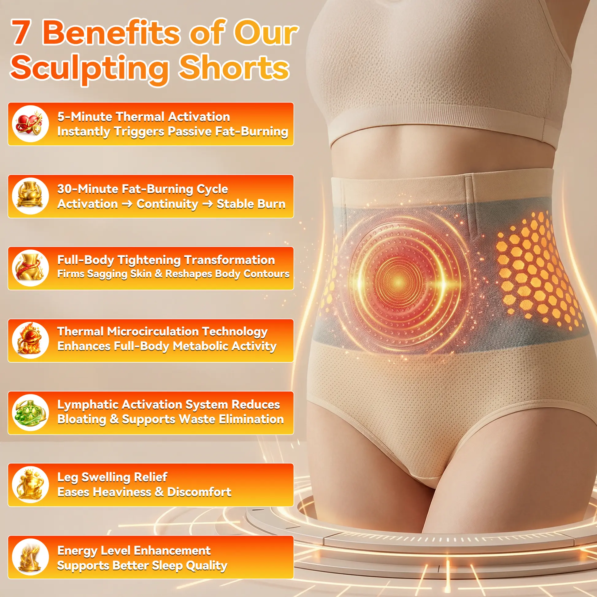 SEURICO® 2026 NEW RELEASE Moringa & Berberine 4-In-1 Micro-Particle Sculpting & Fat-Burn Shorts